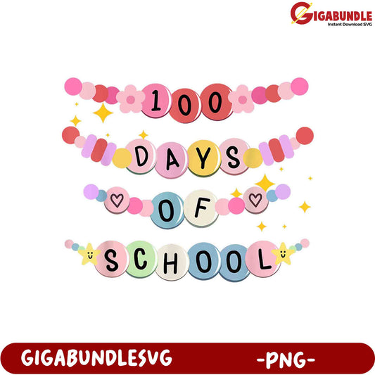 100 Days of School Fun - Delightful PNG Clipart Design