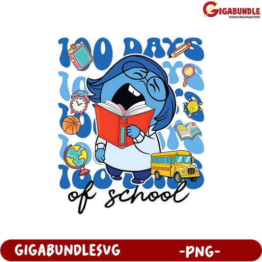 100 Days of School Fun PNG Graphic for Kids