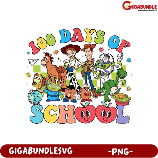 100 Days of School PNG - Fun Classroom Decor Design