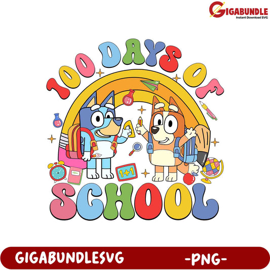 100 Days of School PNG Art for Kids' Crafts and Projects