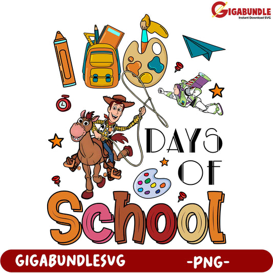 100 Days of School PNG Toy Story Design