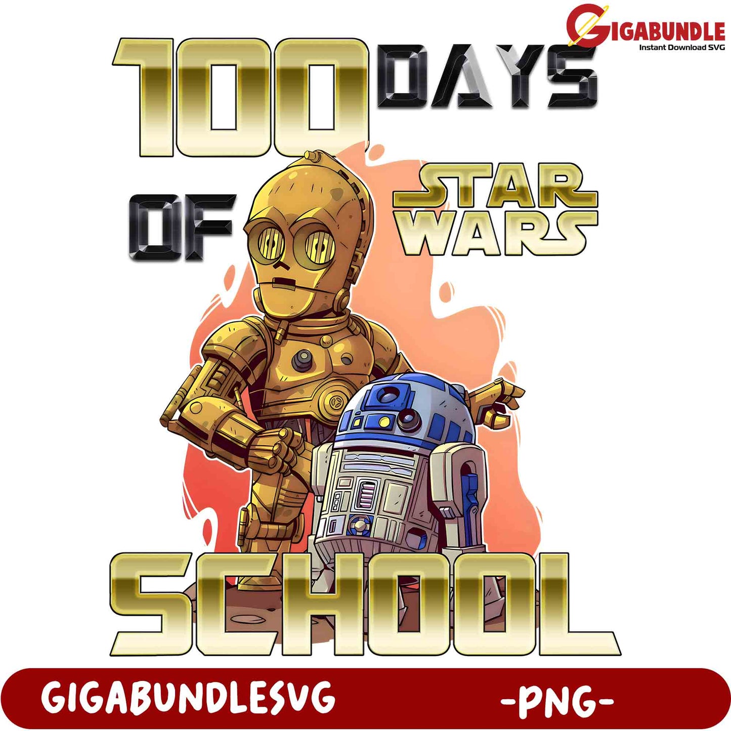 100 Days of School Star Wars PNG