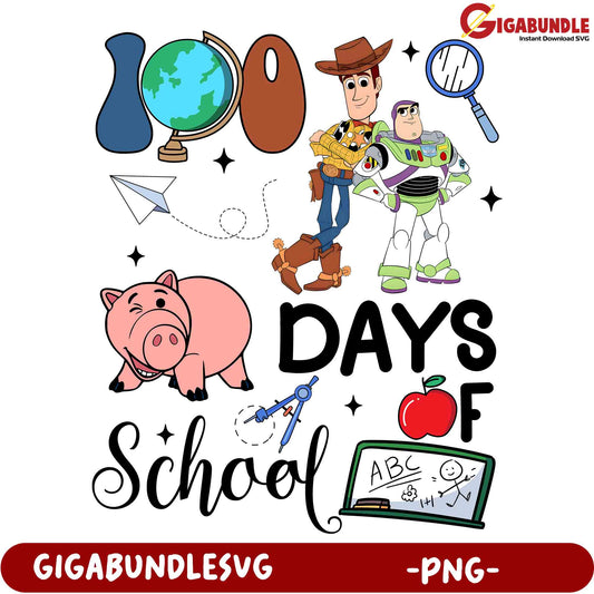 100 Days of School Toy Story PNG