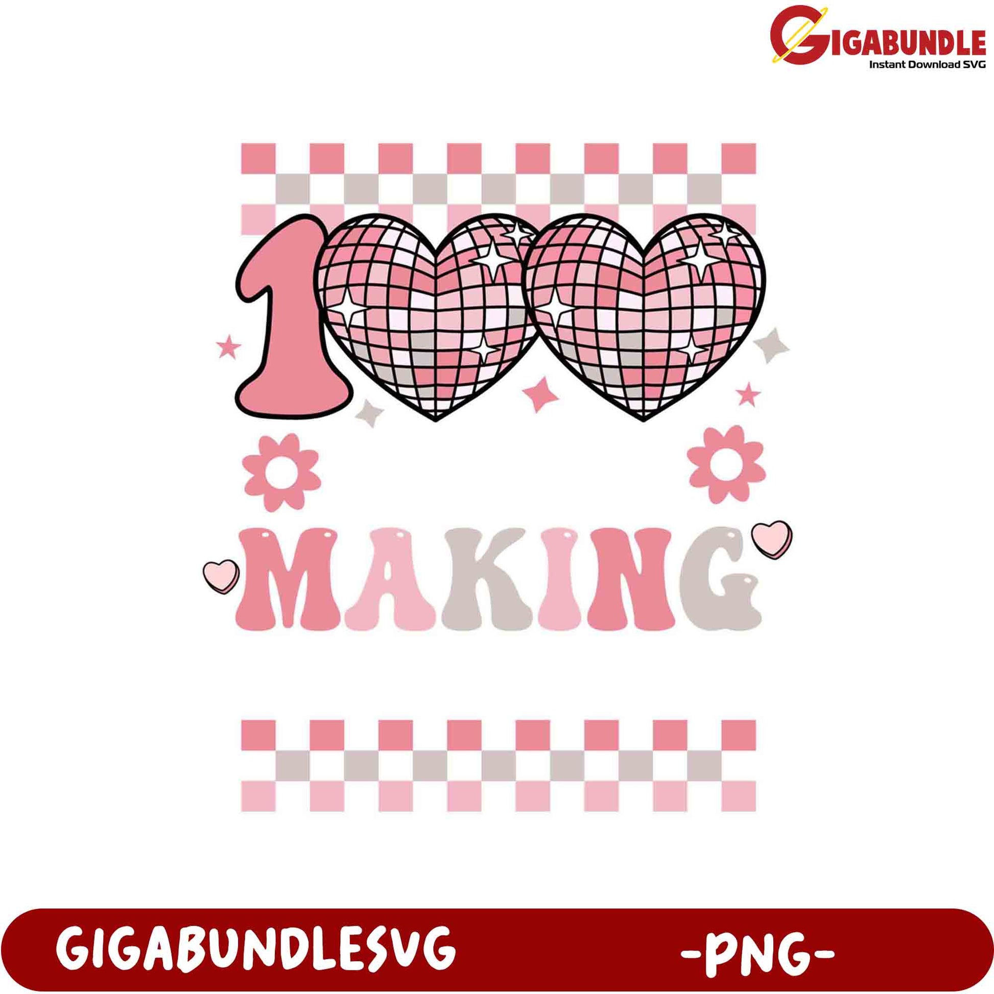 100 Hearts Making Love Cute PNG Design for All Projects