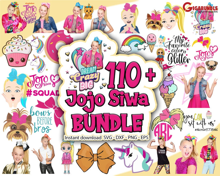 110+ Jojo Siwa Bundle Svg, Png, Dxf, Eps – Gigabundlesvg