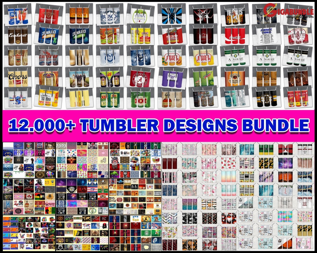 12.000+ Tumbler Designs Bundle Png High Quality 20 Oz Sublimation Design Template For Sublimation