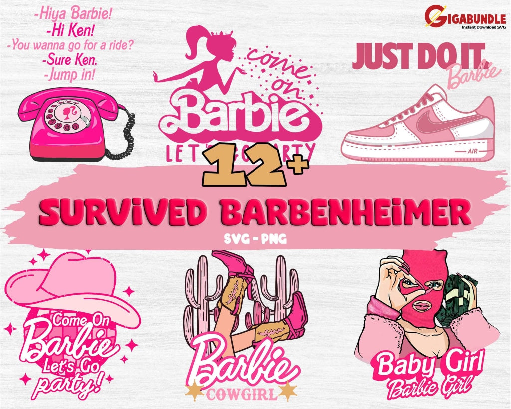 12 Survived Barbenheimer Png Come On Barbie Lets Go Party Movie 2023