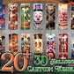 120+ 3D Styles Halloween Character For Straight&Tapered Tumbler Design Bundle 20 Oz Horror Cartoon