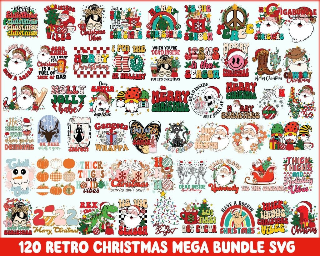 120+ Svg Christmas Retro Sublimation Svg Tshirt Cowboy Santa Svg Png Tis The Season Crm02112203