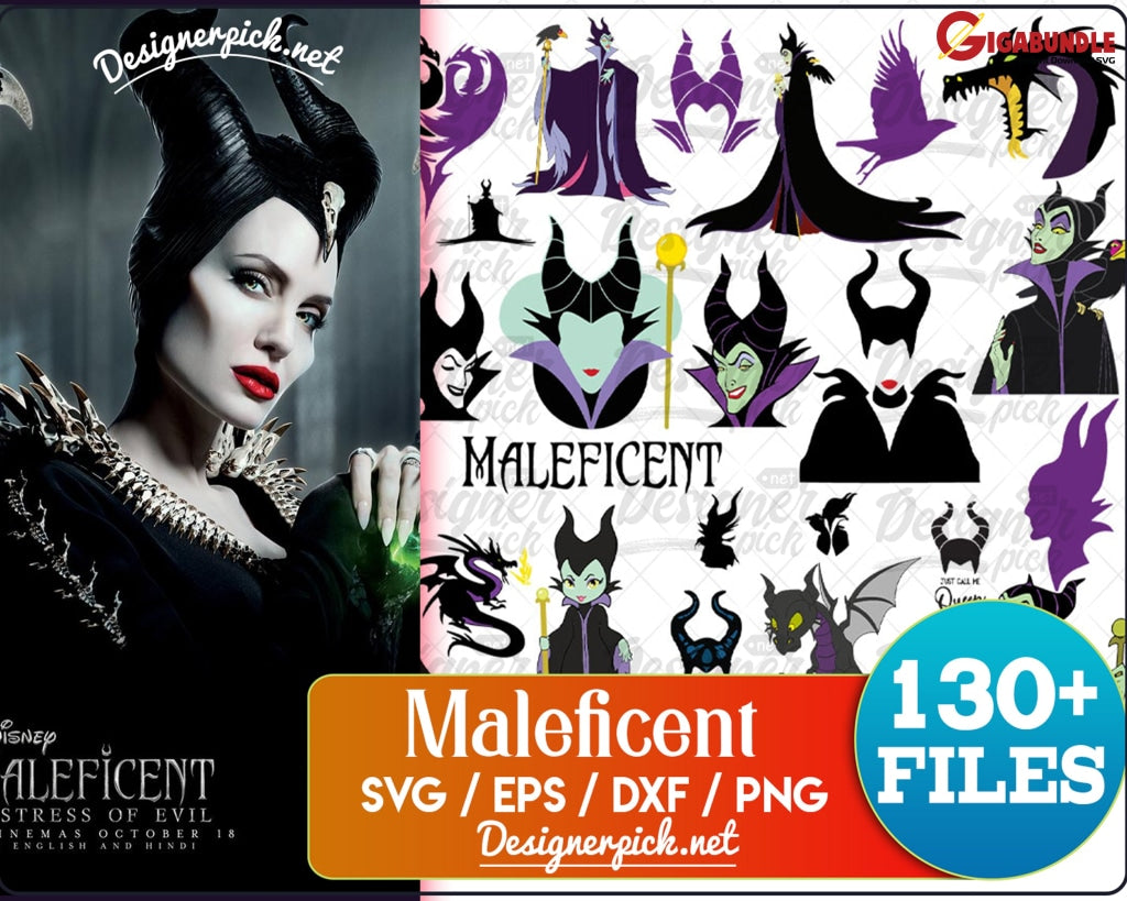 130+ Files Maleficent Svg Bundle Villain Svg Monster Girl Orror Movie Cut Instant Download