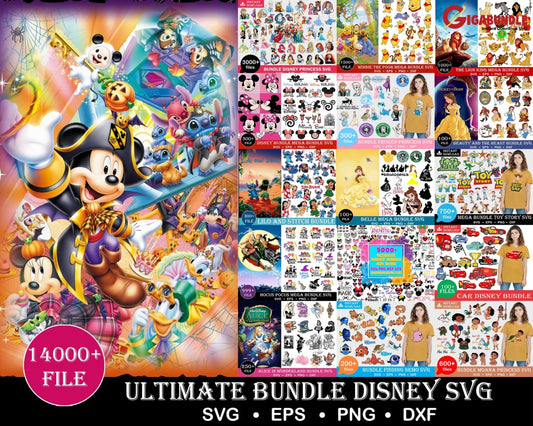 14.000+ Ultimate Disney Bundle Svg Fun Bundle Big Svg And For Cricut Files Clipart Svg