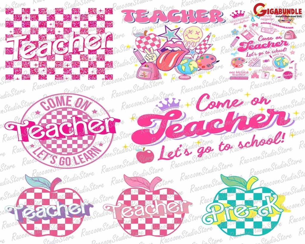 15+ Apple School Grade Bundle Png/Svg Checkered Teacher Png 2023