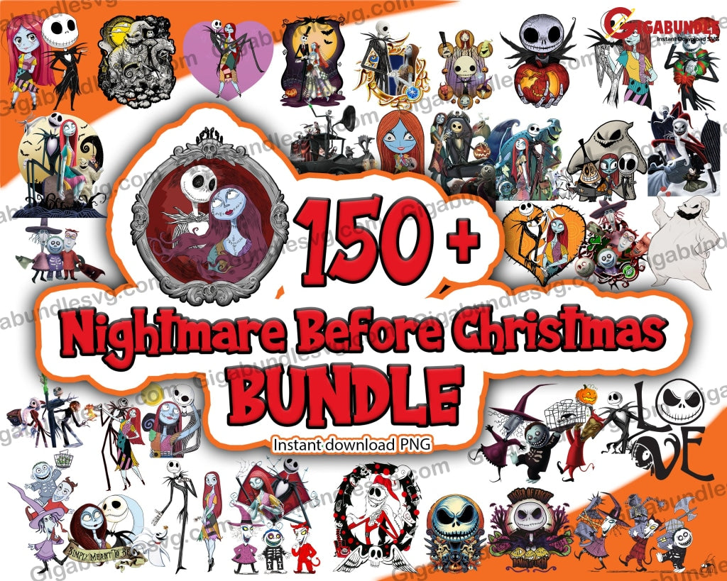 150+ Nightmare Before Christmas Bundle Png Files