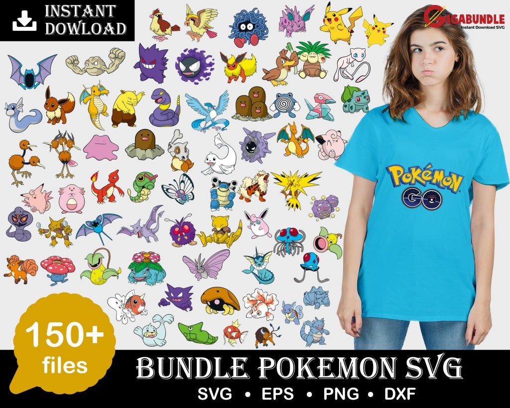 150+ Pokemon Bundle Svg Png Dxf Eps