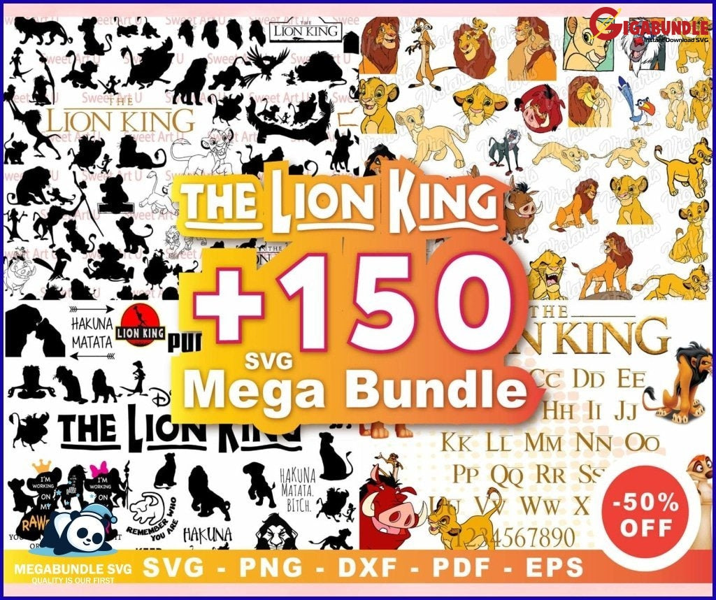 150+ The Lion King Bundle Svg Png Dxf Eps