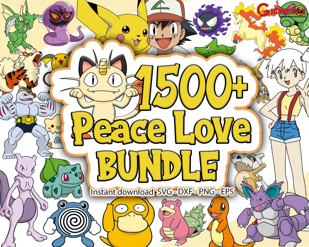 1500+ Pokemon Bundle Svg Png Dxf Eps
