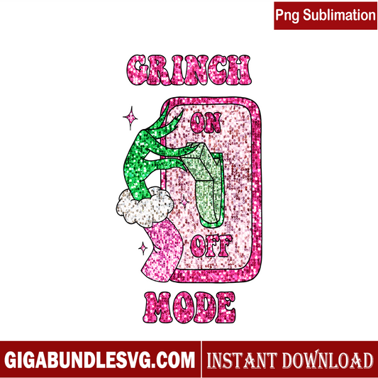 Pink Grinchmas Mode On PNG 