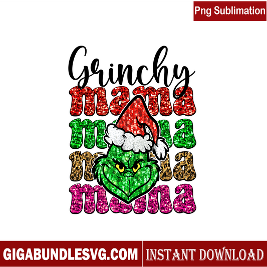 Grinchy Mama PNG