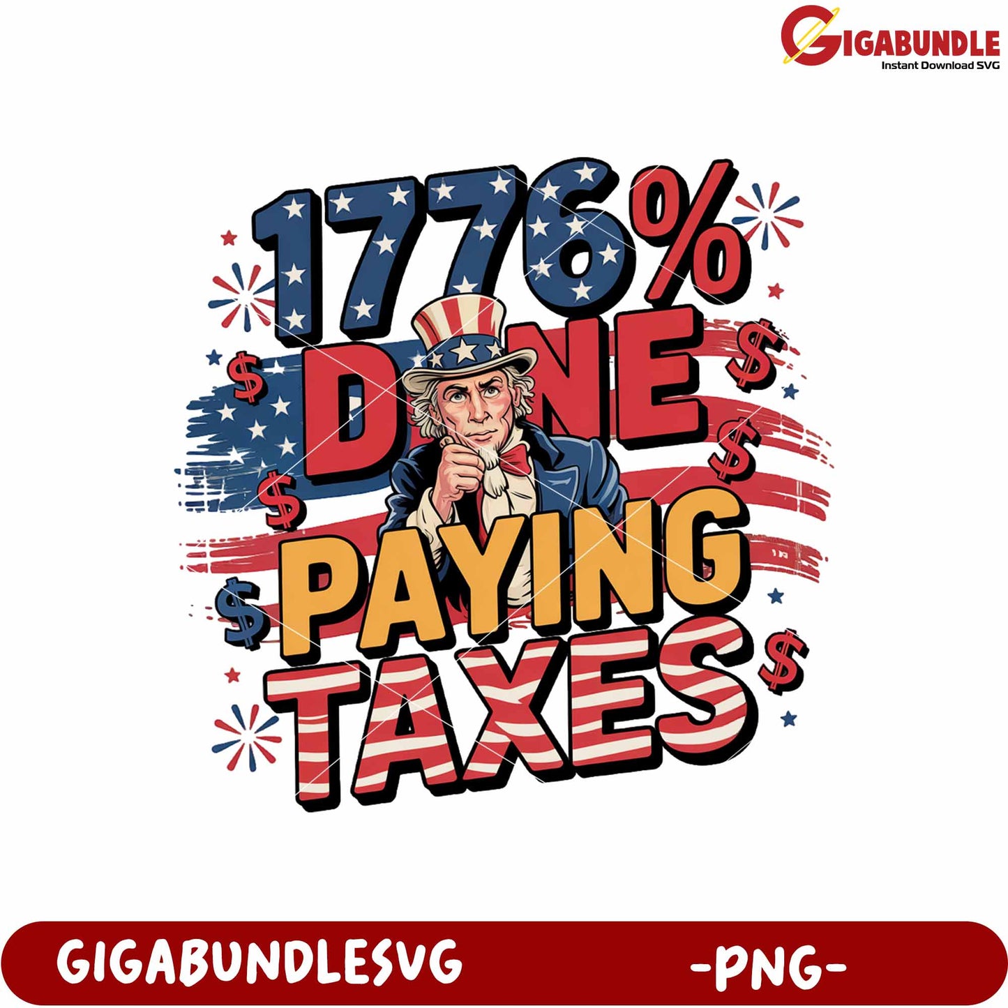 1776% paying taxes png, funny tax meme png, patriotic tax humor png