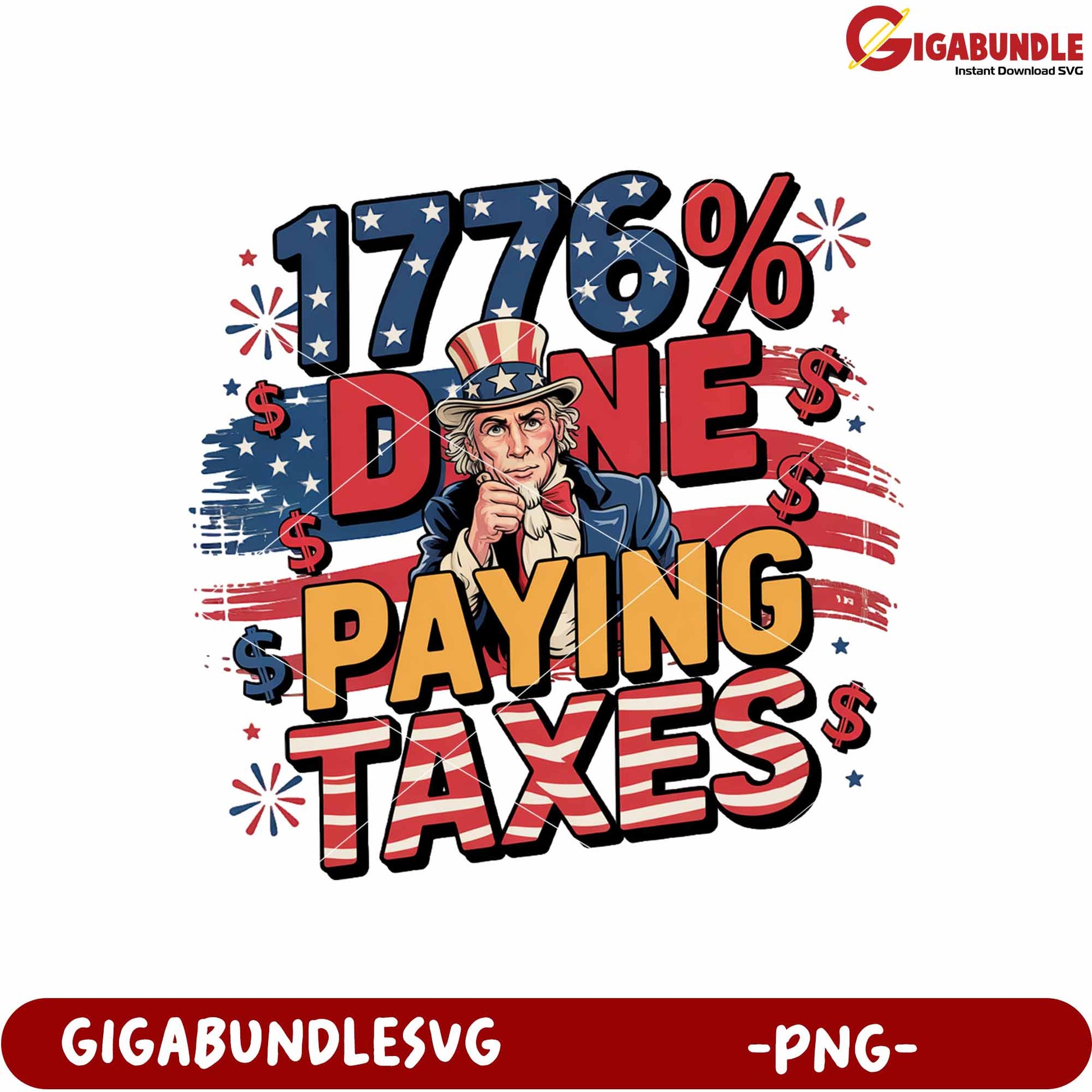 1776% paying taxes png, funny tax meme png, patriotic tax humor png