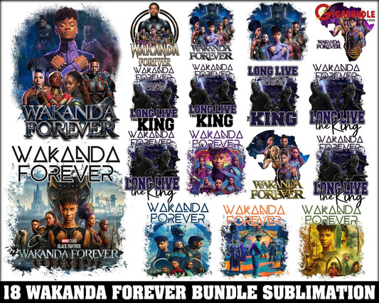 18+ Bundle Wakanda Forever Black Panther Png Sublimation Design Men Shirts Women Gift For Friends