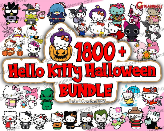 Hello Kitty Halloween Boo SVG, Hello Cats Horror Halloween SVG, Hello Kitty  Halloween SVG