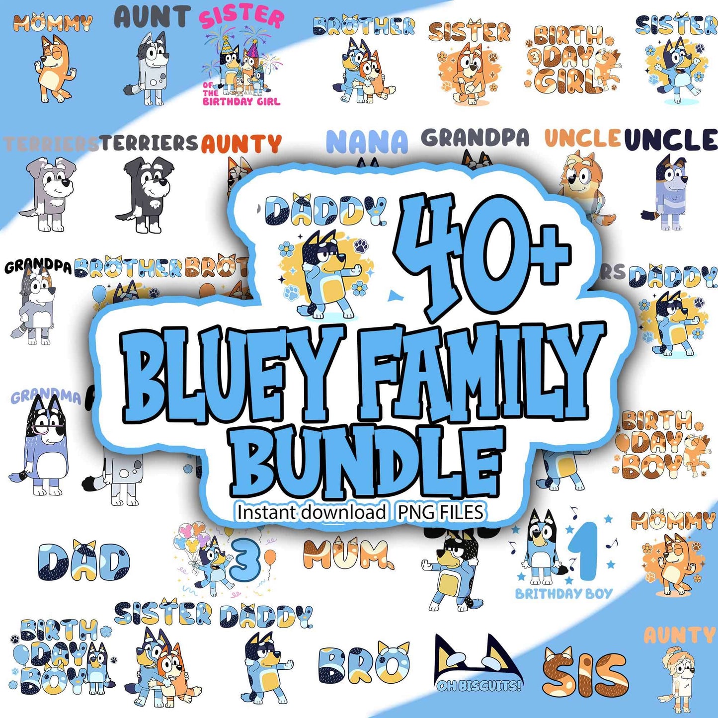 Bluey  Family Bundle Png