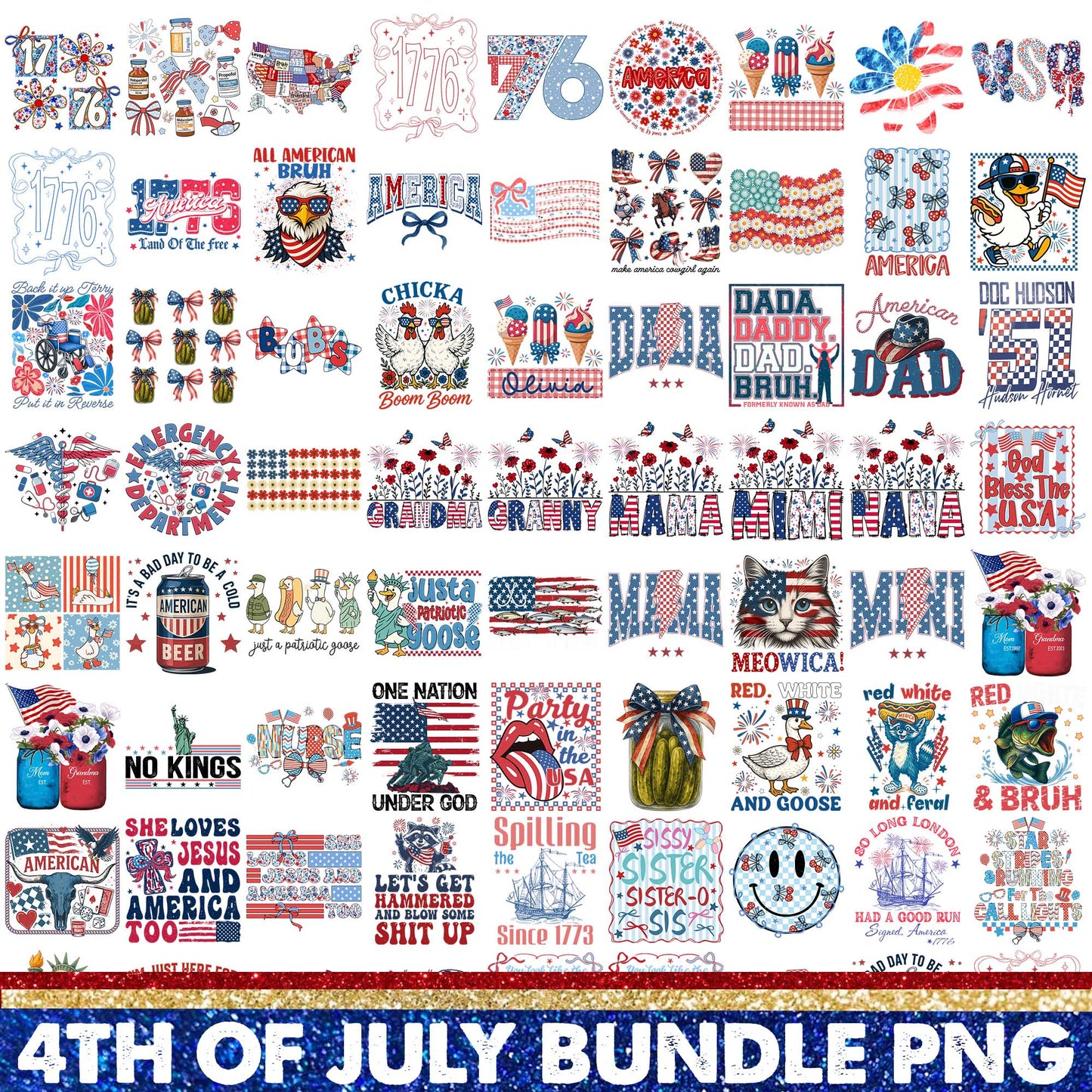 4th Of July Png Bundle