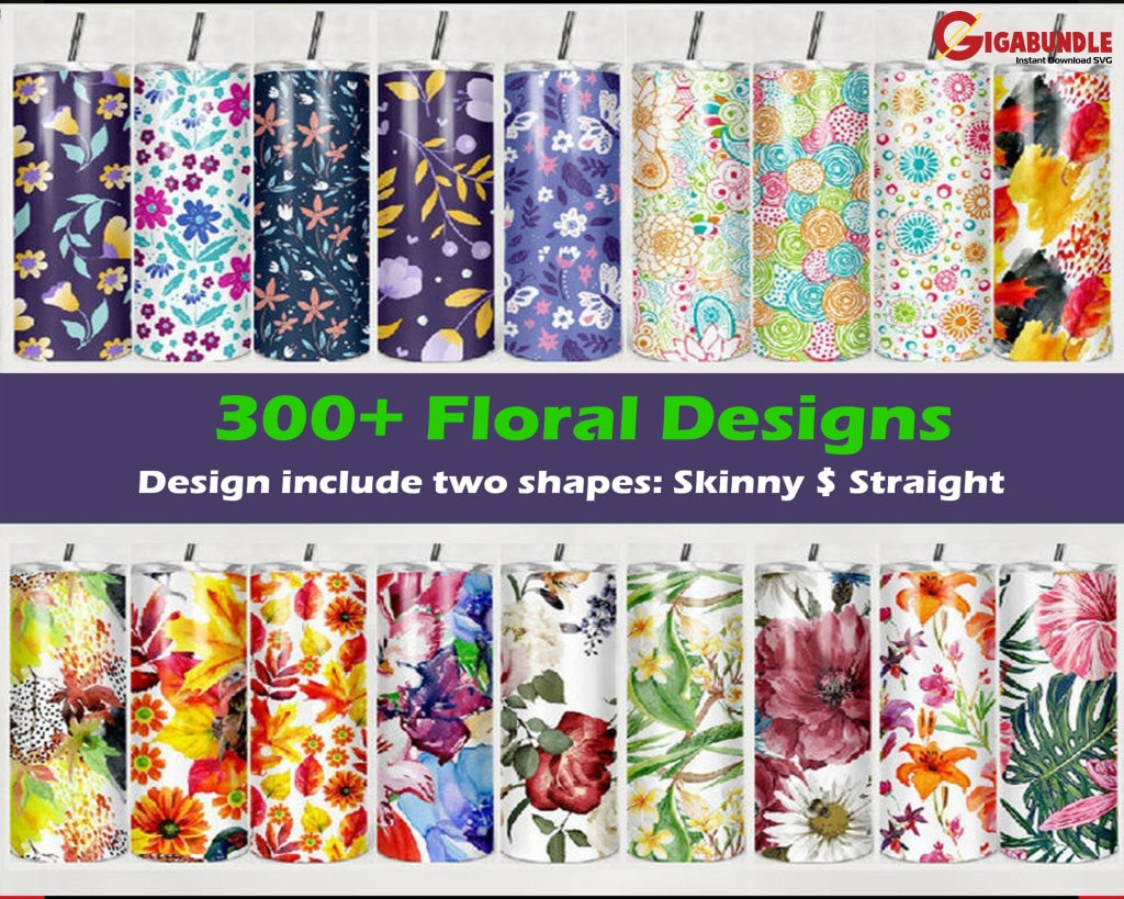 20.000+Huge Designs 20Oz Skinny Straight & Tapered Bundle Full Tumbler Wrap Png Digital Download