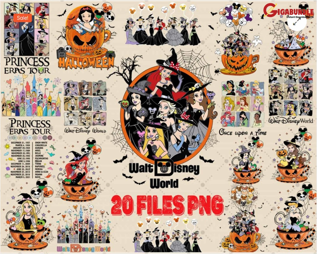 20 Bundle Halloween Princess Png