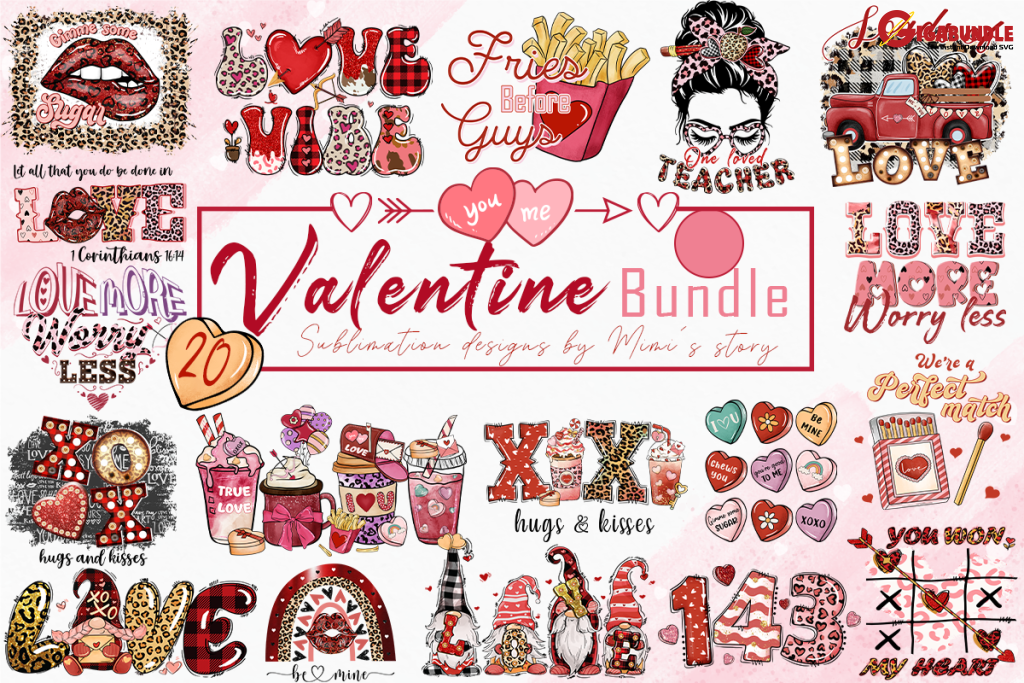 20 Design Valentines Png Bundle Day Happy Valentine Valentine Quote Heart Love Day Cupid Cricut