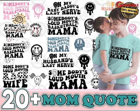 20+ Somebodys Loud Mouth Svg Bundle Sport Mama Svg Baseball Basketball Mothers Day Instant Download