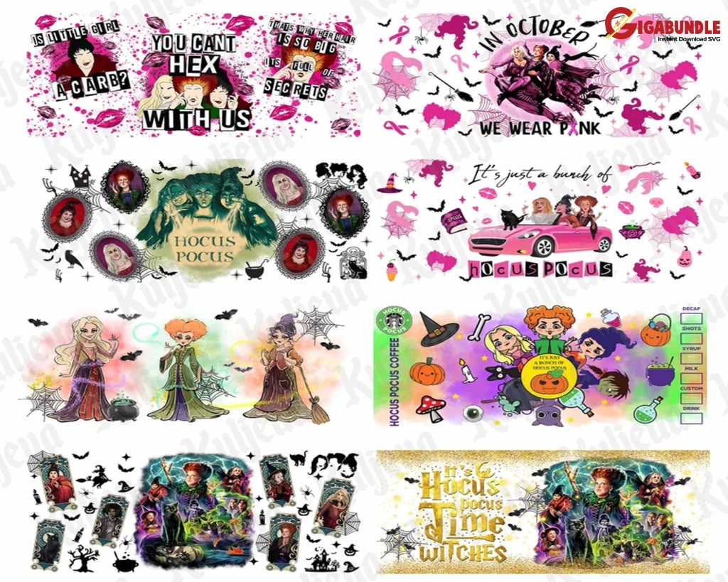 20+ Witch Sister Can Wrap 16Oz Design Bundle Instant Download