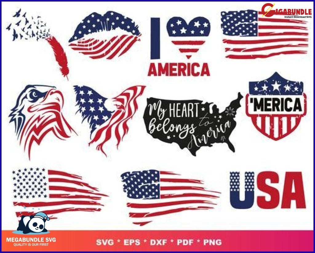 2000+ Independence Day Bundle Svg Png Dxf Eps