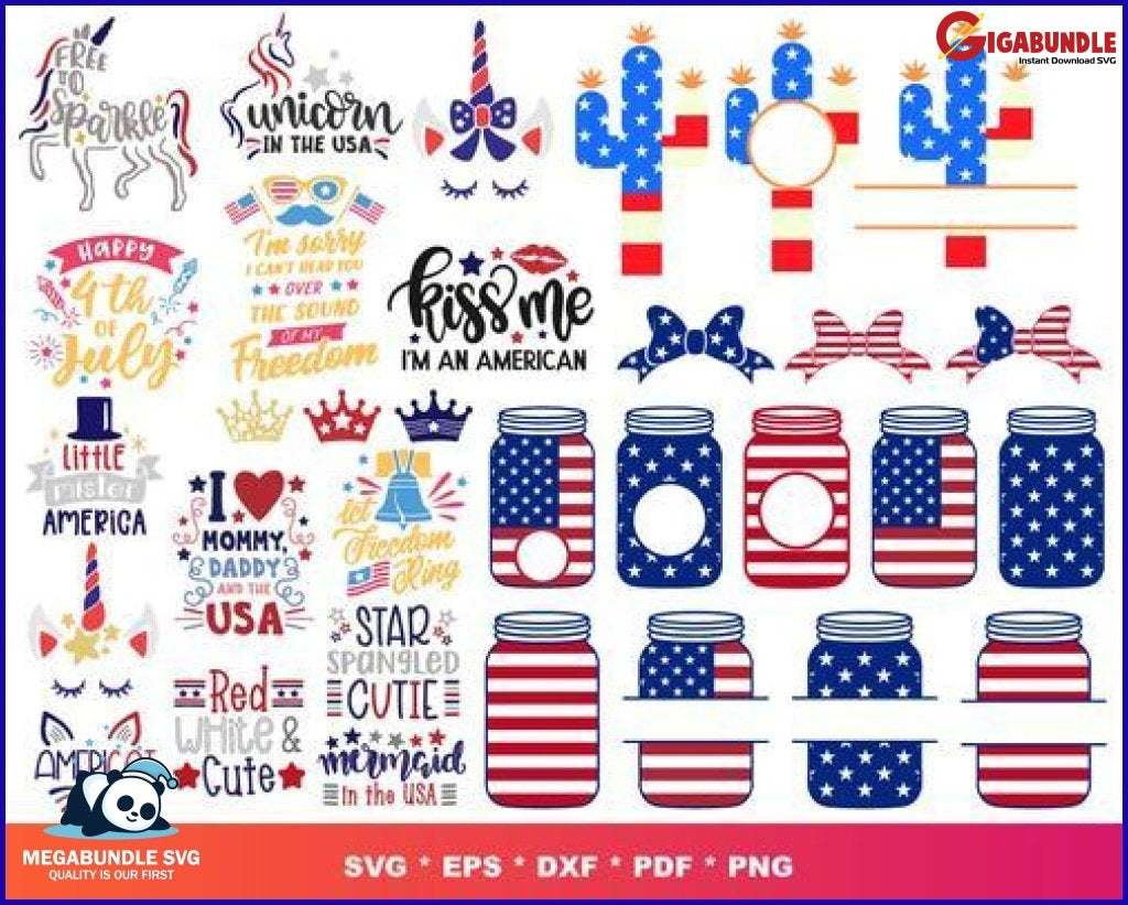 2000+ Independence Day Bundle Svg Png Dxf Eps