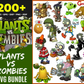 200+Plants Vs Zombies Bundle Svg Png Dxf Eps