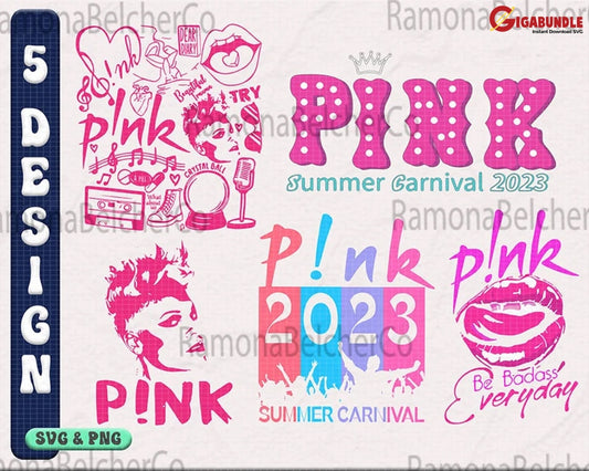 2023 New P!Nk Summer Carnival Tour Png Concert Trustfall Album Pink Merch