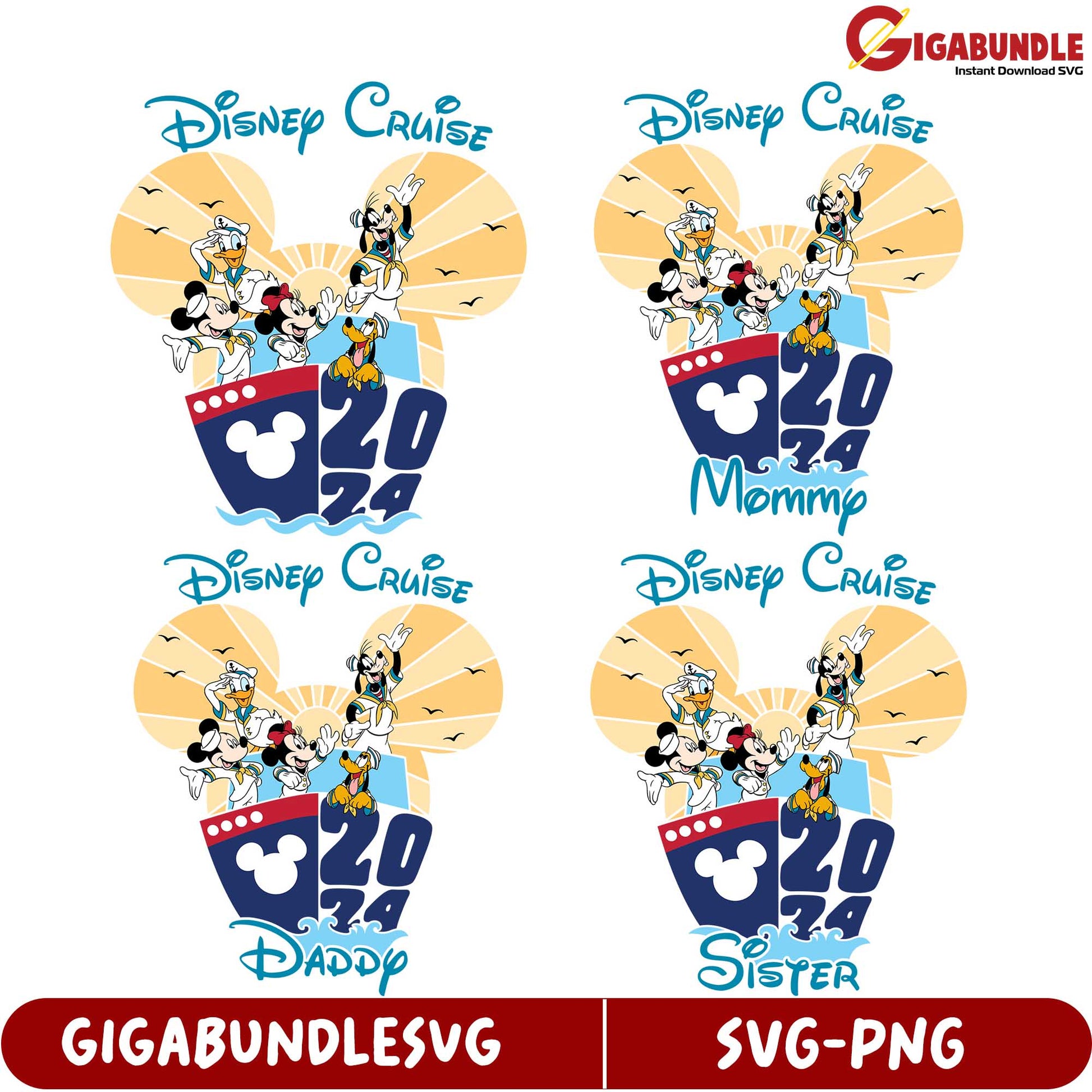 2024 Disney Cruise Family SVG Bundle - Instant Digital Download