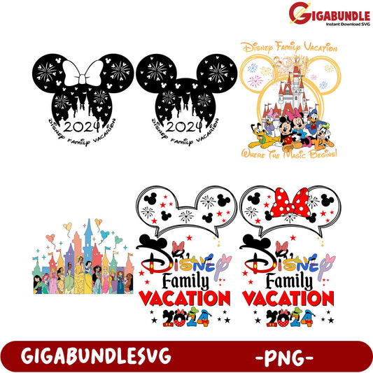 2024 Disney Family Vacation PNG Bundle – Magical Designs