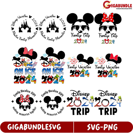 2024 Disney Family Vacation SVG Bundle  Fun Memories Designs