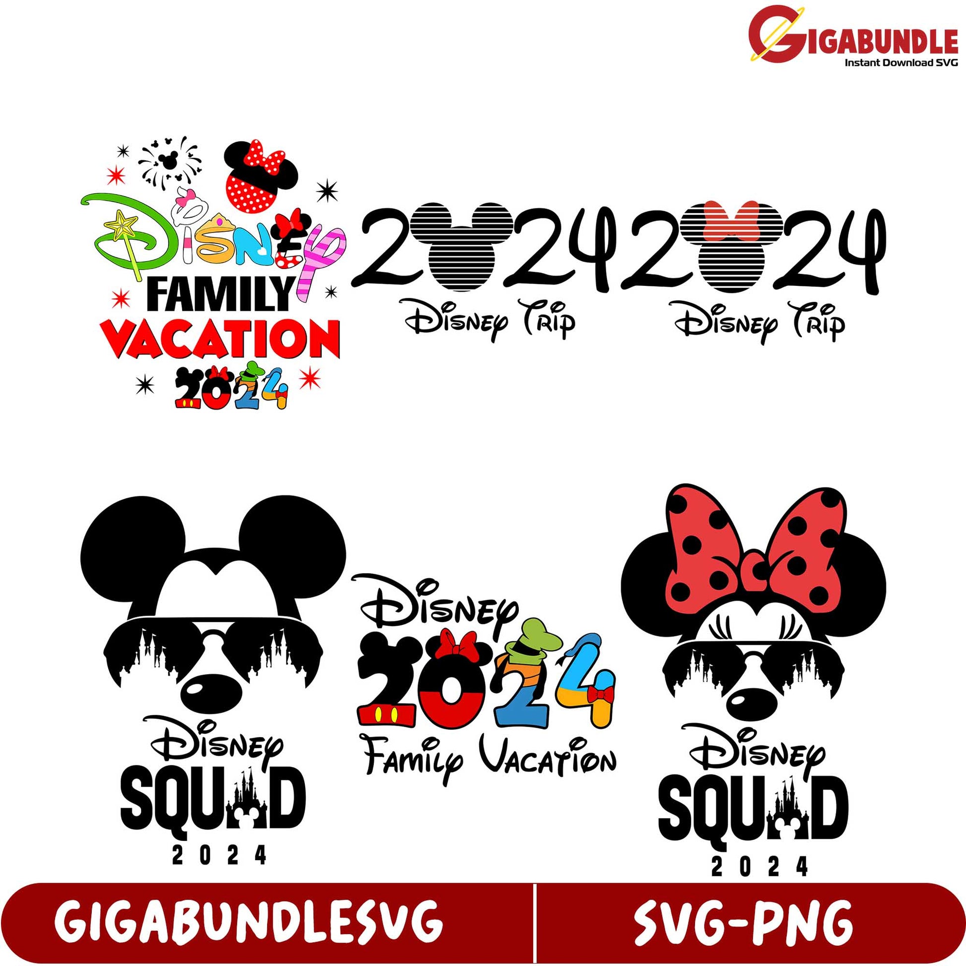 2024 Disney Family Vacation SVG Bundle for Creative Projects
