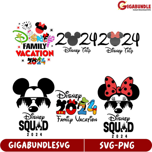 2024 Disney Family Vacation SVG Bundle for Creative Projects