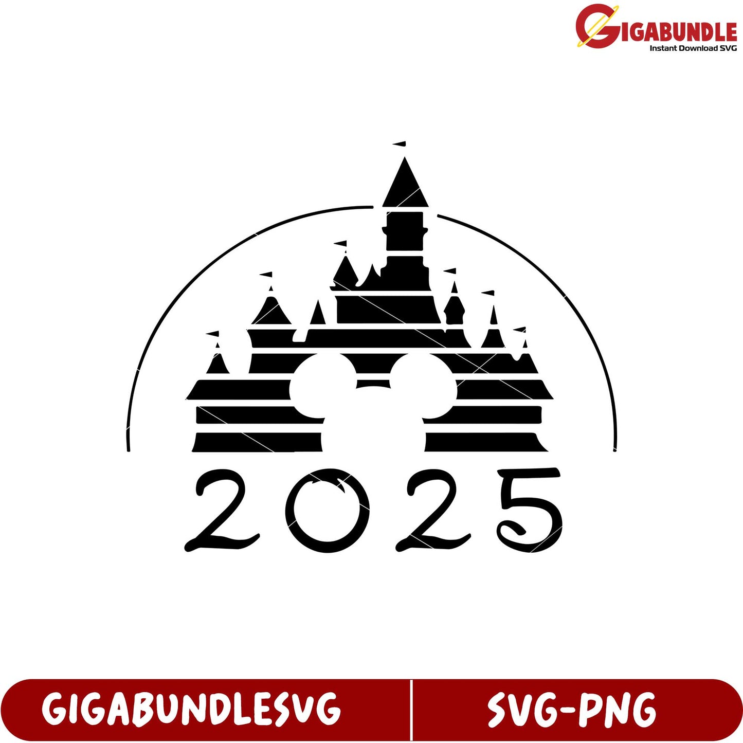 2025 Disney Castle SVG Graphic for Creative Projects and Crafts