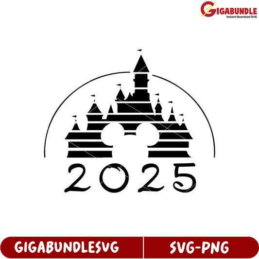 2025 Disney Castle SVG Graphic for Creative Projects and Crafts