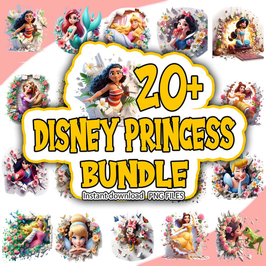 20+ Disney Princess Bundle Png