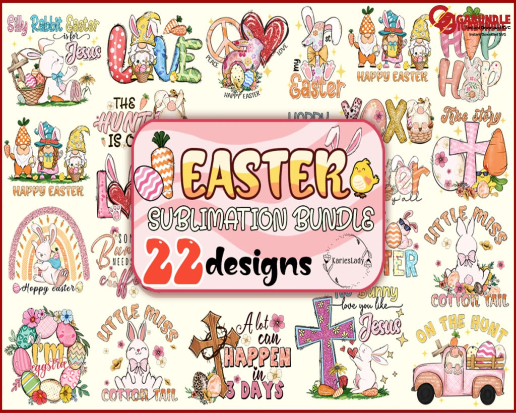 22+ Easter Png Bundle Happy Bunny Mama Vibes Eggstra Hip Hop Hunting Risen Forgiven Gnome Love Thick