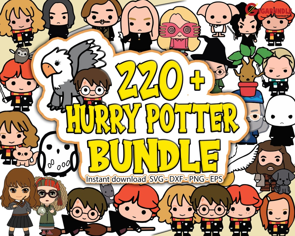 220+ Harry Potter Cute Bundle Svg Png Dxf Eps