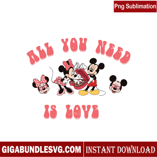 All You Need is love Valentine Svg