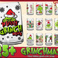 25+ Christmas Grinch Libbey Glass Can Wrap Png Bundle Merry Grinchmas Face 16Oz Instant Download