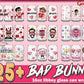 25+ Valentine Bad Bunny Glass Can Wrap Png Bundle Happy 16Oz Libbey Trendy Instant Download